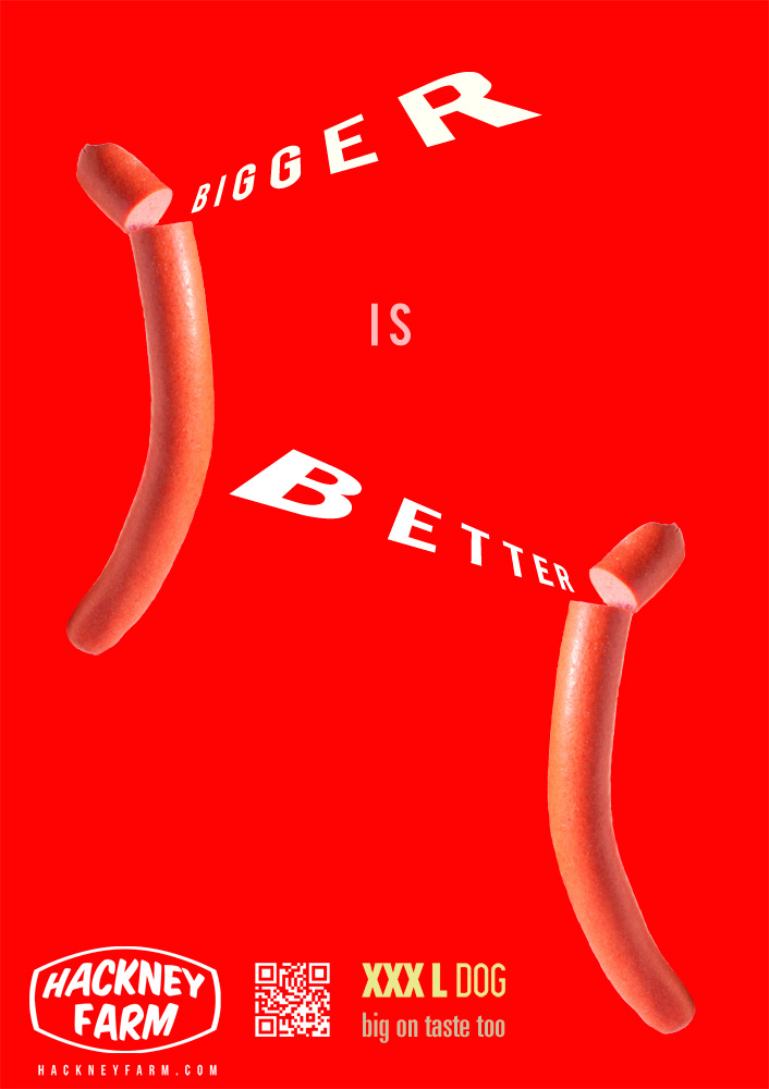 Michael Croft | Artist | BIGGER is BETTER | XXXL DOG | Hackney Farm Poster