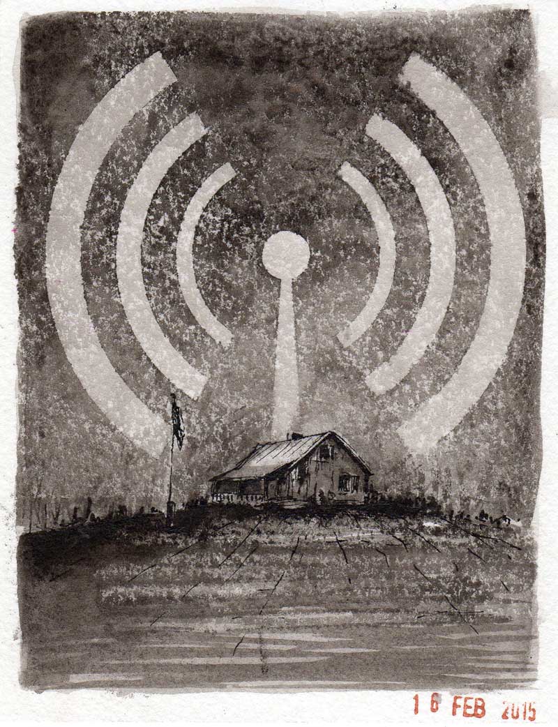 'City of Dreams' Ink drawing. Michael Croft. / Art /