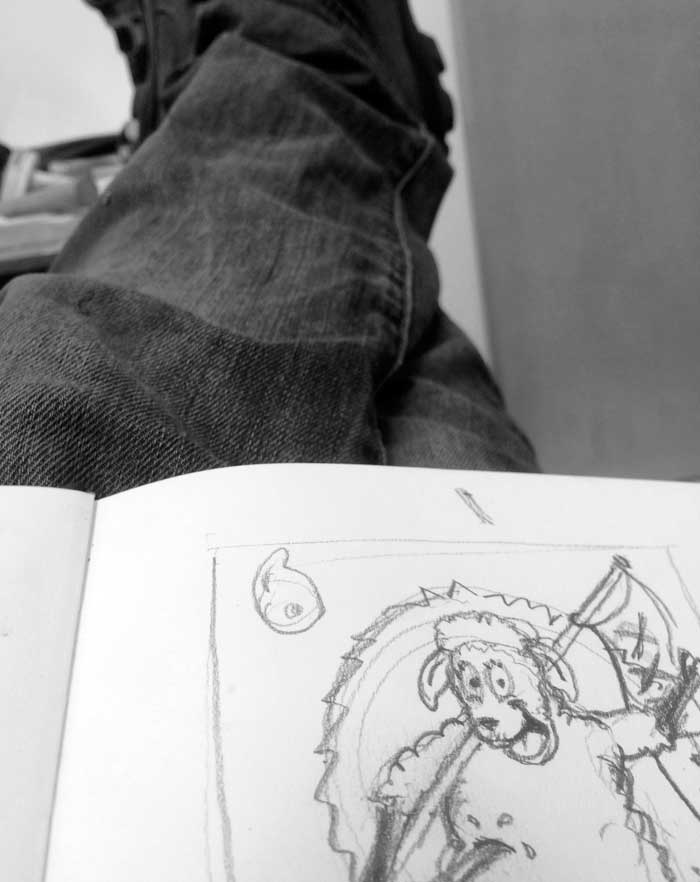 Michael Croft drawing