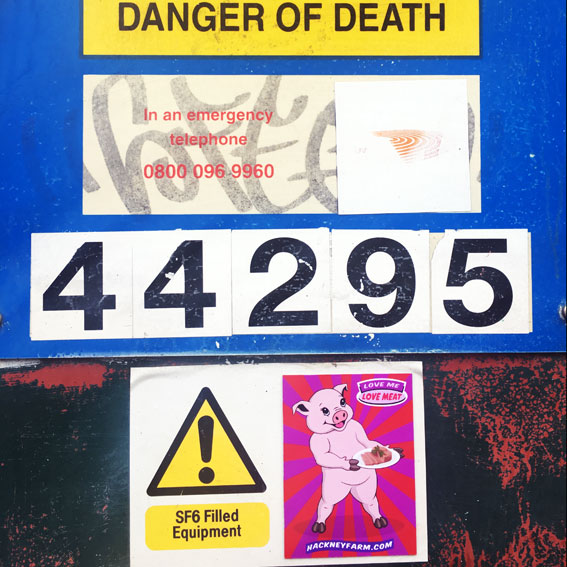 Michael Croft | Hackney Farm | Love Meat |  Magnetic micro advertising campaign on the streets of Hackney, London. | Art | Artist
