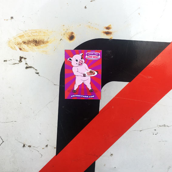 Michael Croft | Hackney Farm | Love Meat |  Magnetic micro advertising campaign on the streets of Hackney, London. | Art | Artist