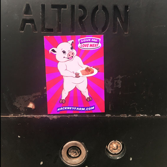 Michael Croft | Hackney Farm | Love Meat |  Magnetic micro advertising campaign on the streets of Hackney, London. | Art | Artist