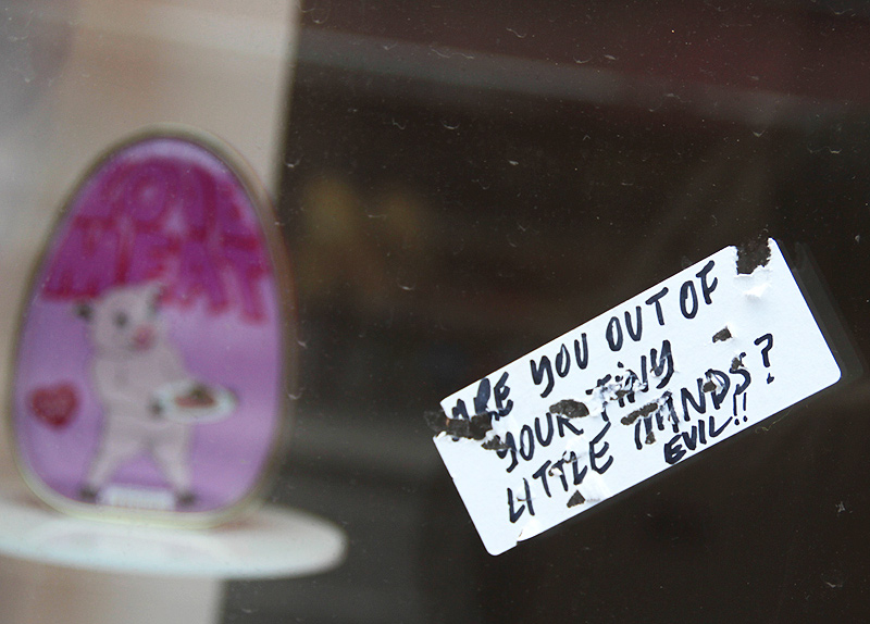 Michael Croft | Vegan Window Protest | Love Meat | Building F