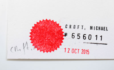  Michael Croft Date Stamp. / Retard / Art /