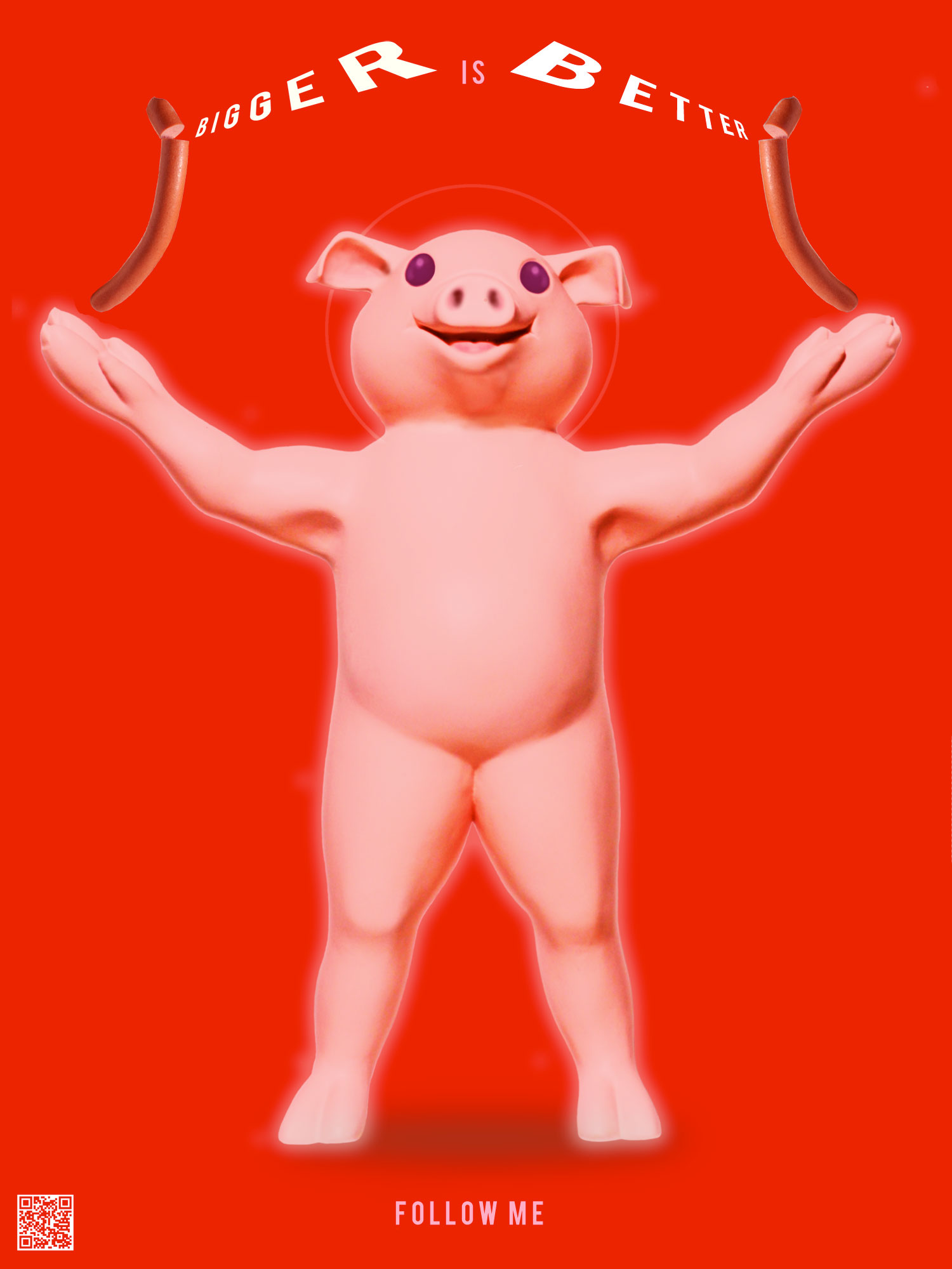  Michael Croft | Bigger is Better | XXX L DOG | Painting | Building F | Stoke Newington Church Street | artist |