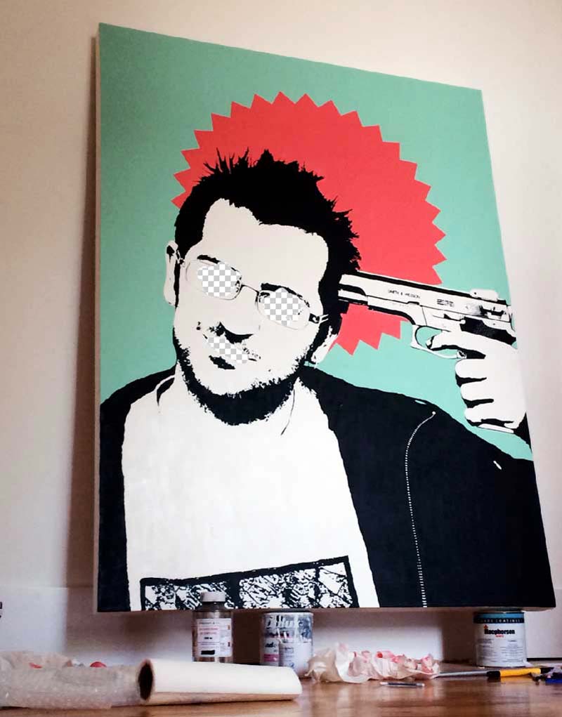 Banksy portrait - The Gamble -  ISONERV  2015 