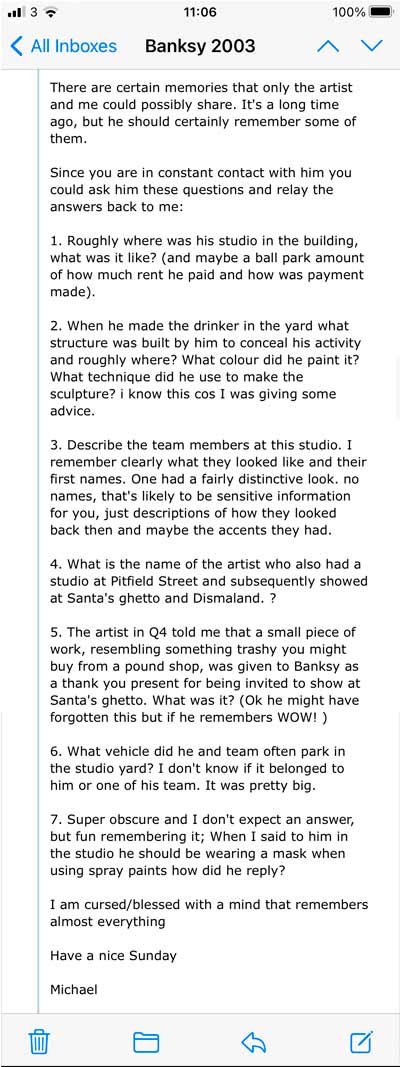 Banksy Studio | Hoxton | The Gamble | Banksy identity | Girl with Balloon | ISONERV | Artist 